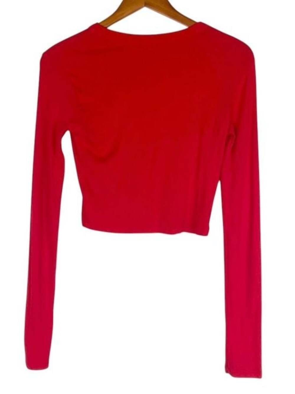 Cotton Citizen Verona Crop Shirt in Pink Cherry Cast Size Medium - Picture 3 of 5